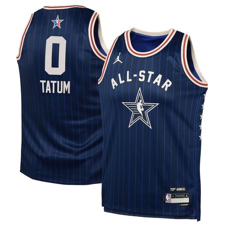 Youth #0 Jayson Tatum Jordan Brand Navy 2024 NBA All-Star Game Swingman Jersey